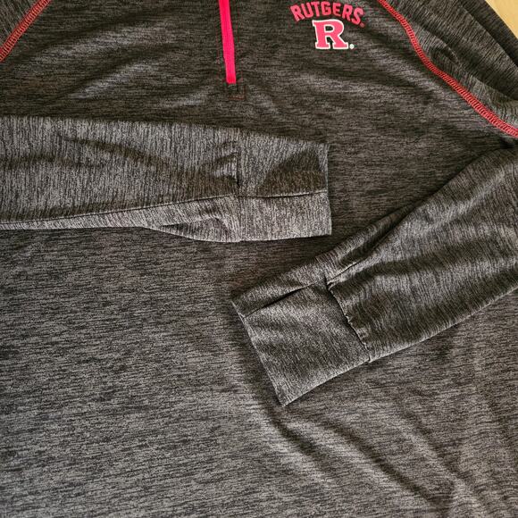 Colosseum Women's Rutgers Long Sleeve Quarter Zip Shirt XXL EUC - Picture 5 of 5